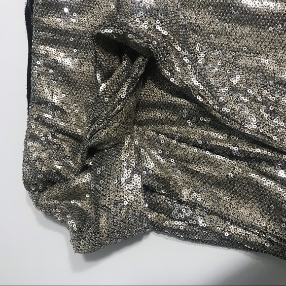 Zara Sequin  Wrap Knot Skirt Silver Size S… - Picture 4 of 10